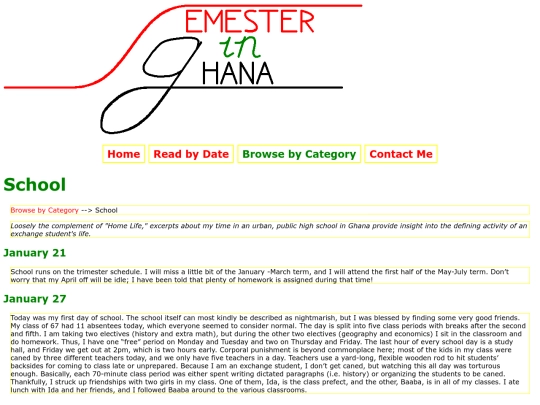 category/school screenshot