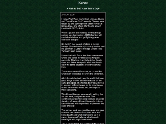 musings/karate screenshot