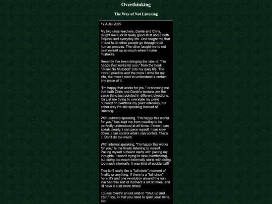 musings/overthinking screenshot