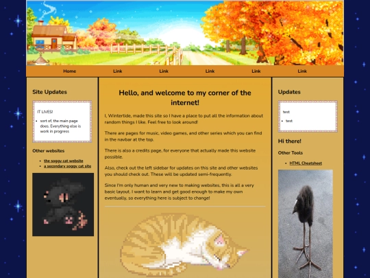 testingpage screenshot