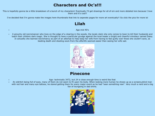 Characters screenshot