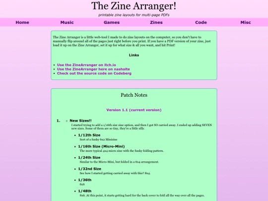 code/zine-arranger screenshot