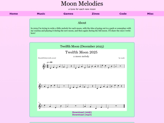 music/moon-melodies screenshot