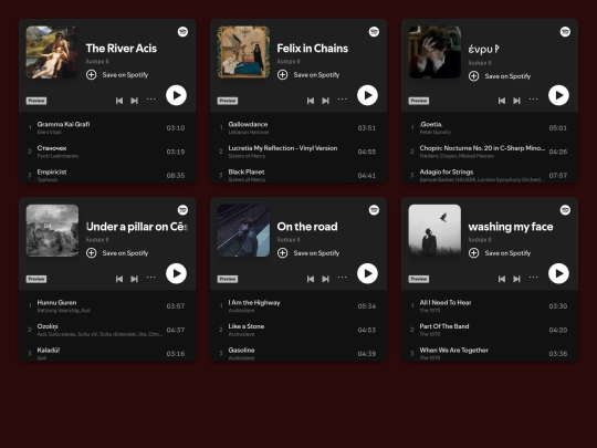 playlists screenshot