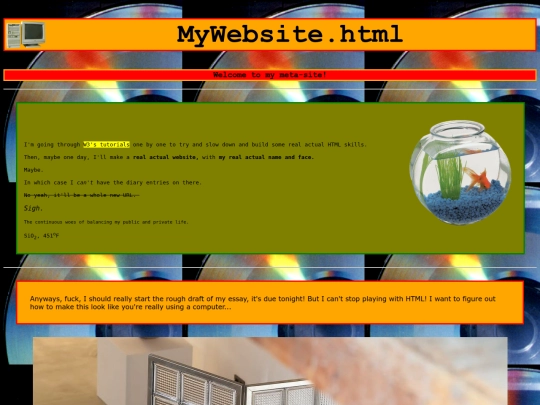 MyWebsite screenshot