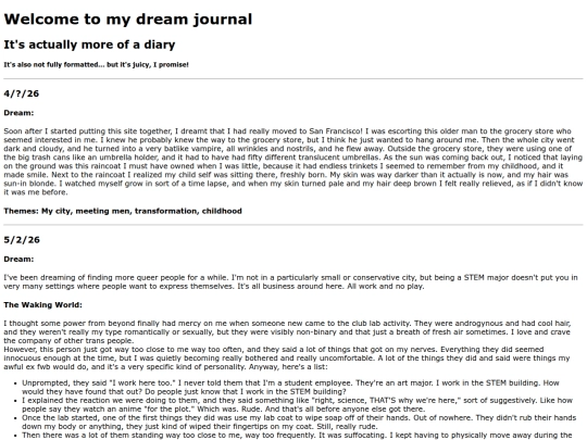 diary screenshot