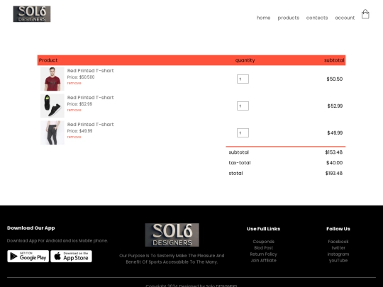 cart screenshot