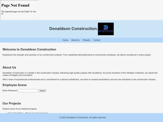 DonaldsonConstruction screenshot