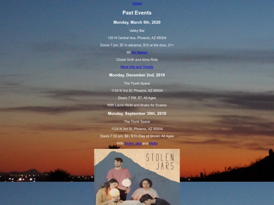 pastevents screenshot