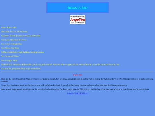 brianbio screenshot