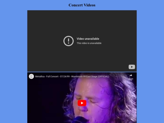 concerts screenshot
