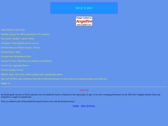 nickbio screenshot