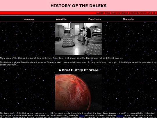 daleks/history screenshot