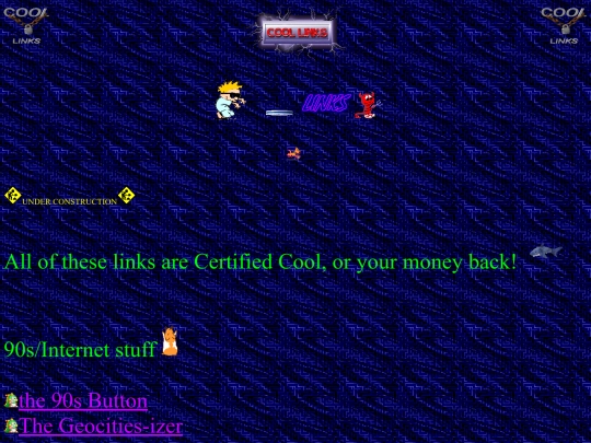 links screenshot