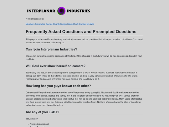 FAQ screenshot