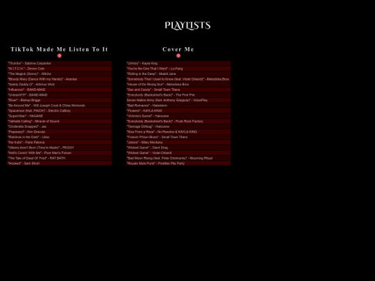 playlists screenshot