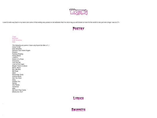 writing screenshot