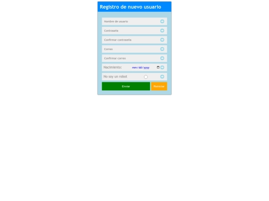 metronauta/paginas/Registro screenshot