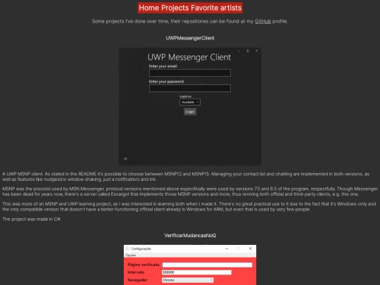 projects screenshot