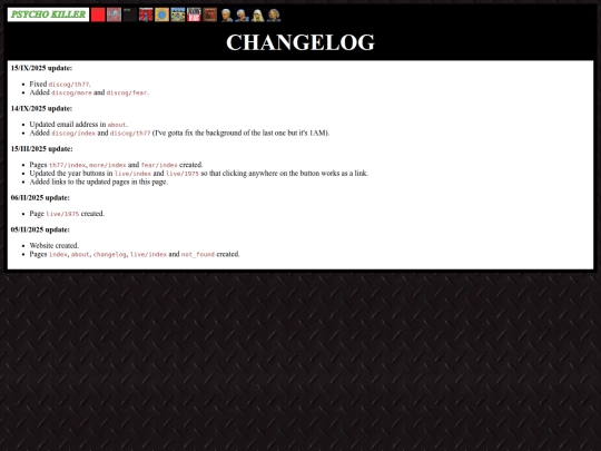 changelog screenshot