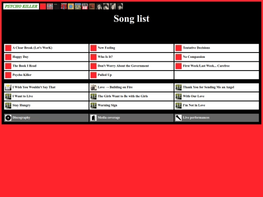 songlist screenshot