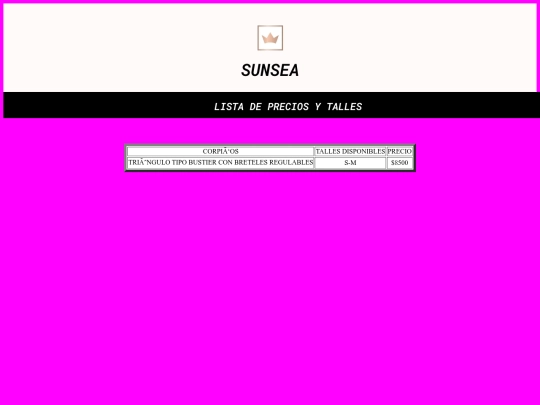 sunsea/tallesyprecioscorpiño3 screenshot