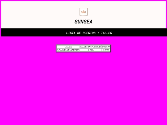sunsea/tallesypreciospantalon1 screenshot