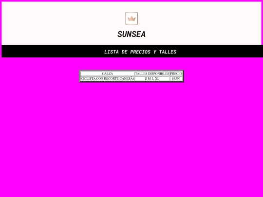 sunsea/tallesypreciospantalon2 screenshot