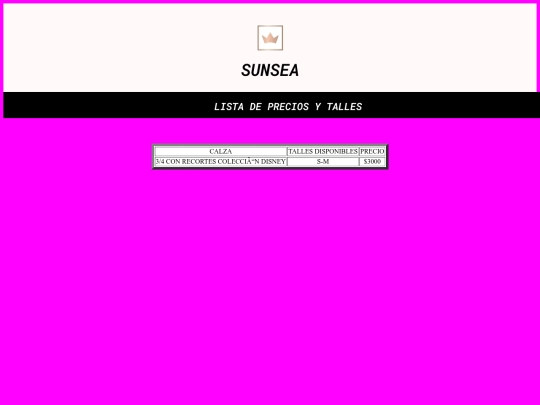 sunsea/tallesypreciospantalon3 screenshot