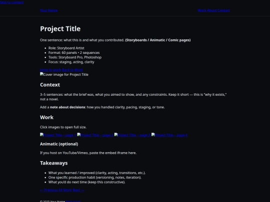 projects/projectstemplate screenshot