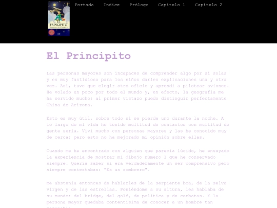 Index.html/Menu screenshot