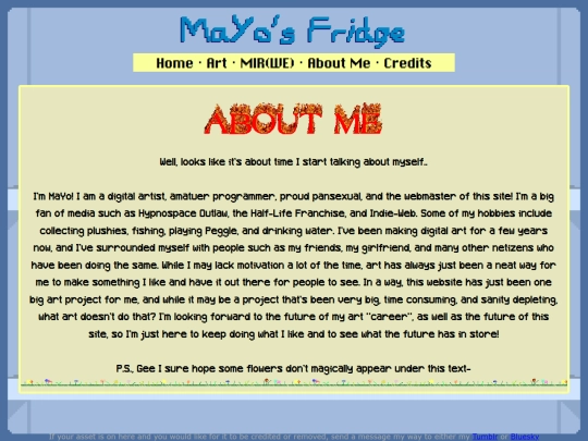 site/AboutMe screenshot