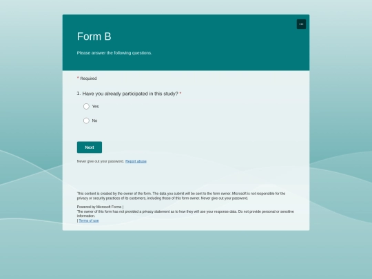 survey screenshot