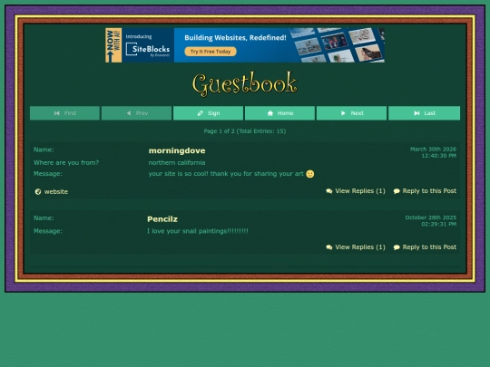 guestbook screenshot