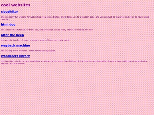 Websites screenshot
