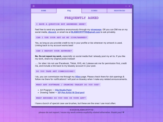 faq screenshot