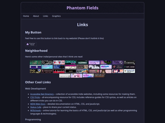 links screenshot