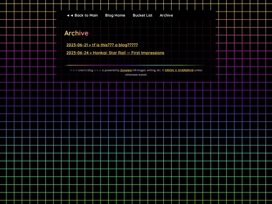 blog/archive screenshot