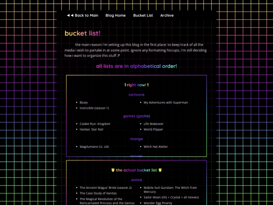 blog/bucket-list screenshot