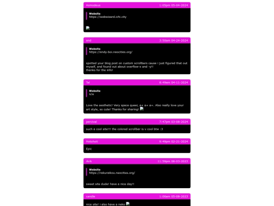 guestbook-archive screenshot
