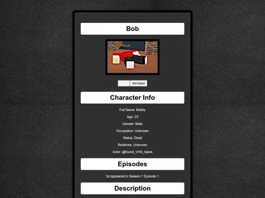 Characters/Bob screenshot