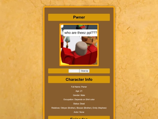 Characters/Pwner screenshot