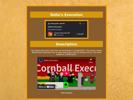 Events/Deltas-execution screenshot