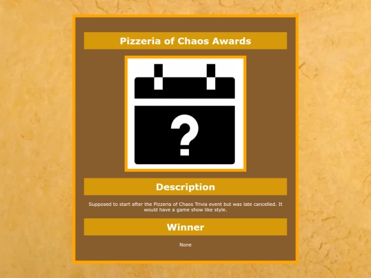 Events/Pizzeria-of-chaos-awards screenshot