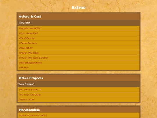 Extras screenshot
