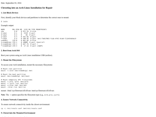 archchroot screenshot