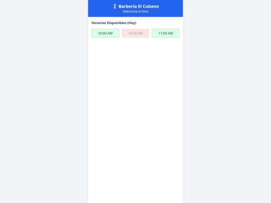 booking screenshot