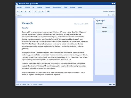 document/foreverxp screenshot