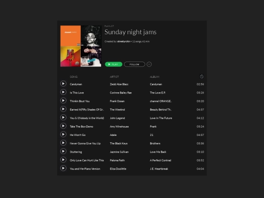 vera/spotify screenshot