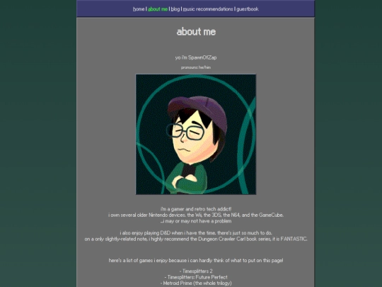 aboutme screenshot